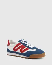 Exceed Navy and Deep Red Textile Sneaker