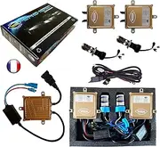 HID Kit Bi-Xenon French Brand Vega® H4 Hilo 6000K 55W Slim DSP AC Light Bulb with Metal Base