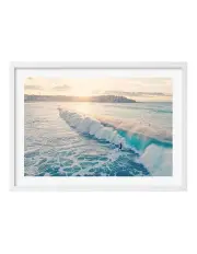 [Profile Australia] Australian Made Bondi Surf Break Art Print A1 Frame in White