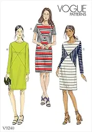 [VOGUE PATTERNS] V9240A50 Sewing Patterns Dresses 6-8-10-12-14 Green