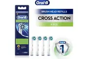 Oral-B Cross Action Replacement Electric Toothbrush Heads Refills 4 Pack