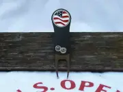 The USA Flag Ball Marker & Pitchfix Divot Tool - Beautiful Black