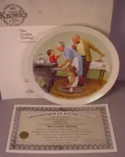 Joseph Csatari Collector Plate ; The Cookie Tasting MIB w/ COA 1982 Knowles