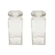 2x Maxwell & Williams Olde English 1.5L Glass Storage Jar Food Storage Container