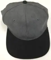 LIDS Blank Plain Bill Flat Bill Youth Snapback Cap Black/Gray