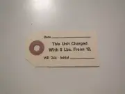 1953 - 1969 GMC TRUCK FREON CHARGE AIR CONDITIONING COMPRESSOR TAG NEW CORRECT
