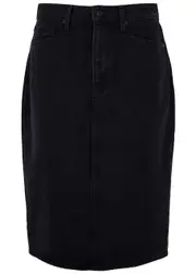 Paige Siren Stretch-denim Midi Skirt - Black - 28 (W28 / UK10 / S) 28 (W28 / UK10 / S)