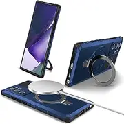 Case Compatible with Samsung Galaxy Note20 Ultra,Compatible with Magsafe with Stand, Magnetic Holder,Heavy Duty Shock Absorption Full Body Protective Case TPU Rubber and Hard PC Phone Case Cover (Col