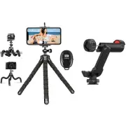 Flexible Phone Tripod Mini Stand Bundle with Phone Tripod Mount Holder Adapte...