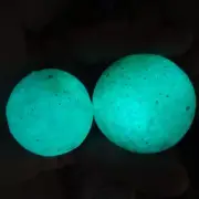 2 Pcs "Glow In The Dark" Tibetan Wealth-God Ancient Luminous Stone Old Dzi Beads