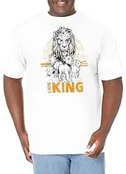 [Disney] Big & Tall Lion King Group Men's Tops Short Sleeve Tee Shirt