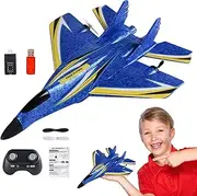 Remote Control Plane,Colorful LED Lights RC Plane Kit - Educational Outdoor Aircraft Toy, Waterproof 2.4Ghz RC Flying Toy for Kids Adults Beginners