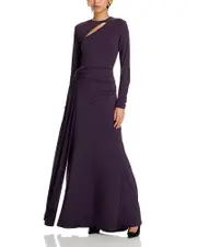 Victoria Beckham Long Sleeve Jersey Gown