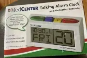 MedCenter Talking Alarm Clock Medication Reminder Alert 2 Speakers Loud New