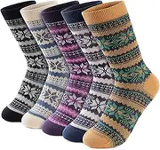 [Gonii] Crew Socks Women Hiking Athletic Thick Soft wool Casual Socks