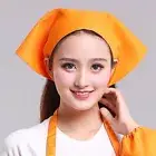 Cotton Kitchen Work Cap Triangle Work Turban Hat Chef Hat Kitchen