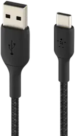 Belkin USB-A to USB-C Braided Cable 1m Black