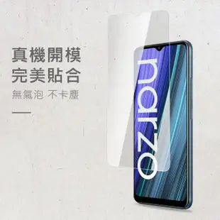 Realme Narzo 50A 6.5吋 透明高清9H玻璃鋼化膜手機保護貼(3入 Narzo50A保護貼 Narzo50A鋼化膜)