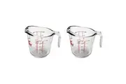 2x Anchor Hocking 250ml 1-Cup Glass Measuring Jug Kitchen Baking Cup Small Clear