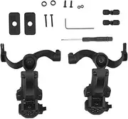 Aswalling Tactical Headset Holder Helmet-Mounted Accessories Parts Rail Adaptor Kit Adjustable Pickup Noise Canceling Holder, Set A