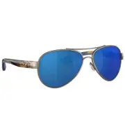 Costa Loreto Golden Pearl Frame Sunglasses w/Blue Mirror 580P 06S4006-40063256