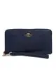 Coach Pebble Leather Zip Around C4451 Long Wallet In Black