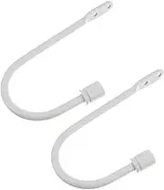 OHPHCALL 1Pair U Shaped Wall Mounted Curtain Holdback Hooks Curtain Tieback Hooks for Drapery Multi Use Wall Hanging for Coats and Clothing Easy Installation Included