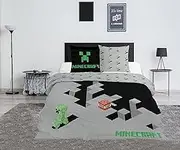 Minecraft Reversible Polycotton Double Duvet Cover Set 240 x 220 cm + 2 Pillowcases 65 x 65 cm