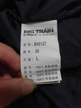 衣市藍~BIG TRAIN 連帽鋪棉外套 (L~175/96A~迷彩~) (240405) (衣26)