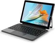 ALLDOCUBE 2-in-1 Tablet PC, Tablet PC with Keyboard Windows 11, Tablet Laptop 10.5 Inches, Celeron N4120, 8GB RAM, 128GB SSD, FHD IPS Display 1920x1280, 2.4G+5G WiFi, Bluetooth, Type C, HDMI, QWERTY