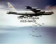 B-52 Stratofortress Bomber 8x10 Photo Jet Airplane Aviation Off Payload of Bombs