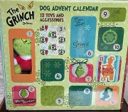 Dr. Seuss The Grinch Dog Advent Calendar 12 Toys Accessories Christmas Countdown