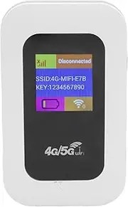 MENDUNER 4G 5G Router, 300Mbps High Speed Mobile Mobile WiFi Hotspot, Wireless Network Device Up to 10 Devices, with SIM Card Slot, for Travel Business Trip Work
