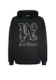 Organic cotton sweatshirt with embroidered logo - PALM ANGELS - Black