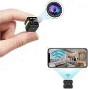 Mini Hidden WiFi Wireless Camera Nanny Cam,Tony Spy 1080P Camera Home Security Camera,Night Vision Indoor/Outdoor Small Camera Record Dog Pet Camera for Mobile Phone Applications in Real Time