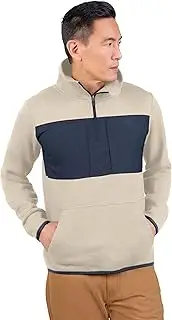 [Woolly Clothing Co] Woolly Clothing Men's Merino Fleece Quarter Zip Sweatshirt - Mid Weight - Wicking Breathable Anti-Odor