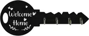 Key Holder Wall Mount | Wooden Key Rack for Wall - Vintage Home Decor, Space-Saving Storage Rack for Coat Jacket Scarf Backpack Hat Towel