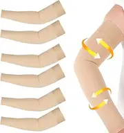 3 Pairs Lymphedema Compression Arm Sleeve for Men Women 20-30 mmHg Full Arm Support with Silicone Band Graduated Compression Arm Brace for Pain Relief Swelling Arthritis Edema