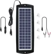 Car Battery Trickle Charger & Maintainer 12V Solar Panel Power Kit Portable Back