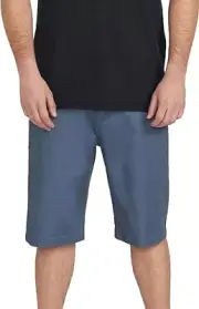 Volcom Vmonty Stretch Chino Shorts Mens 28 Heather Blue Stretch NEW