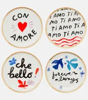 [Bitossi] Bitossi Love set of 4 dessert plates