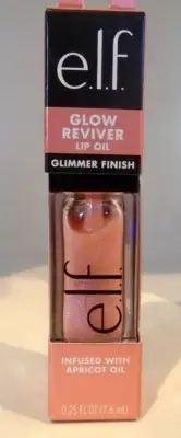 e.l.f. Glow Reviver Lip Oil Glimmer Gloss Candy Coded .25 oz