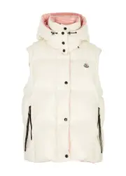 Moncler Luzule Quilted Shell Gilet - White - 2 2