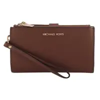 在飛比找ETMall東森購物網優惠-MICHAEL KORS 金MK字防刮雙層拉鍊掛帶中夾628