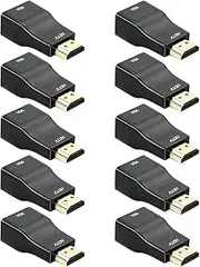 HDMI to VGA 10-Pack, HDMI to VGA Adapter Converter 1080P Male to Female Cord for Computer, Desktop, Laptop, PC, Monitor, Projector, HDTV and More (10, Black)