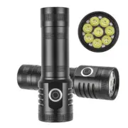 300000LM Zoomable Tactical LED Flashlight Torch USB Rechargeable Super Bright