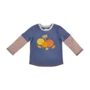 Mud Pie Pumpkin Patch Boys Blue Waffle Knit T-Shirt 12-18M 24M/2T-3T 4T-5T