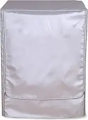 Washing Machine Cover, Dustproof Dustproof Front Loader Washing Machine Dry Waterproof Protective Cover, Silver Edge Zip (L: 51-57 x 60 x 85 cm)