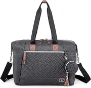 Dikaslon Diaper Bag Tote Waterproof Changing Bag with Changing Mat and Pacifier Holder - Large Maternity Bag for Mom or Dad