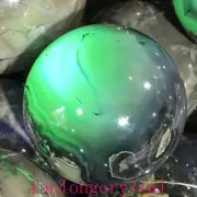 1pc Natural Fluorescent agate Ball Quartz Crystal Polished Sphere healing 60mm